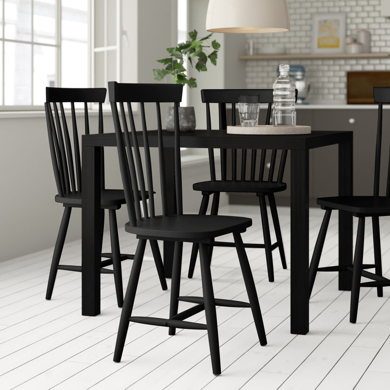 Coolidge 45.5cm H Slat Back Side Chair, Black, 4