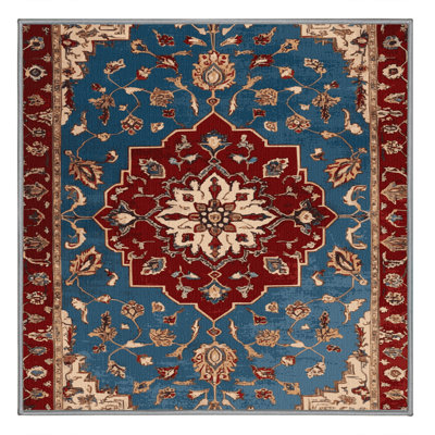 Machine Washable Persian Gray Area Rug