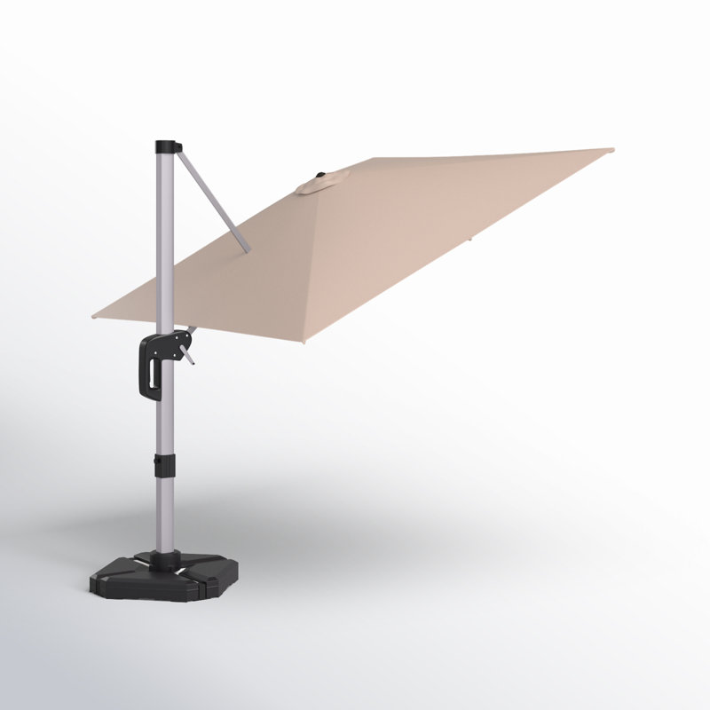 Parasol carré en porte-à-faux 10 pi x 120 po Fashage, Brun clair