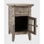 Table de bout en bois massif Kelvin avec rangement et prises intégrées-1384326867