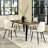 Hranislav Elegant 5 Pieces Dining Table Set 63" Rectangular Dining Table with Mid-century Modern Upholstered Chairs for Dining Room-435324787-411038774