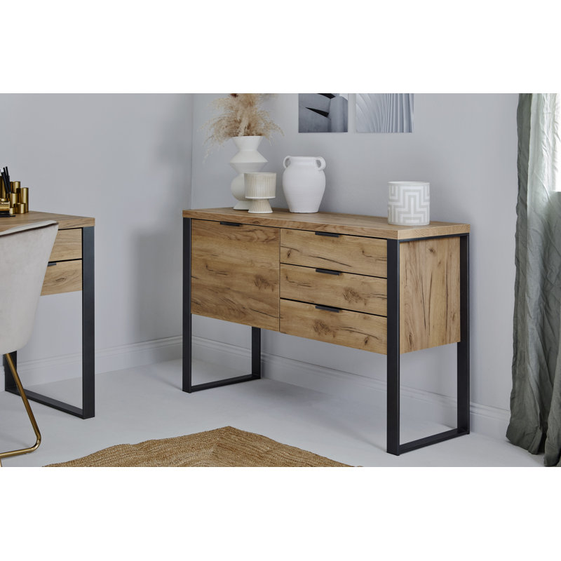 Apogee 119cm Sideboard, Light Brown/Black