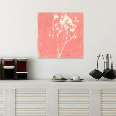 Contemporary Art Abstract Delicate Impressionist Flower Wall Art by Janel Bragg - Wrapped Canvas Print