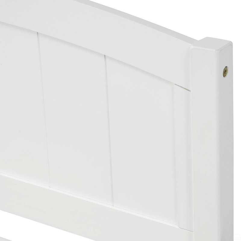 Lit plateforme simple avec deux tiroirs, Blanc