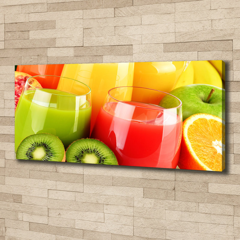 Fruit Juices - Print, 50cm H x 120cm W x 2cm D, Wrapped Canvas