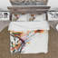 Ensemble de housse de couette abstract handpainted fleurs-38758742