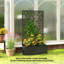 Boîte à fleurs en métal avec treillis, grand jardin surélevé de 44,5 po-1076824156