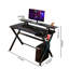 Bureau de jeu de qualité supérieure avec rehausse - conception robuste et rangement supplémentaire-1425371696