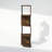 Guerra 4-Tier Zigzag Corner Multipurpose Standing Shelf, Amber Pine/Black-1518330884