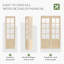 Porte pliante en verre et bois massif 8-Lite avec trousse de quincaillerie d'installation-117231259-117231266