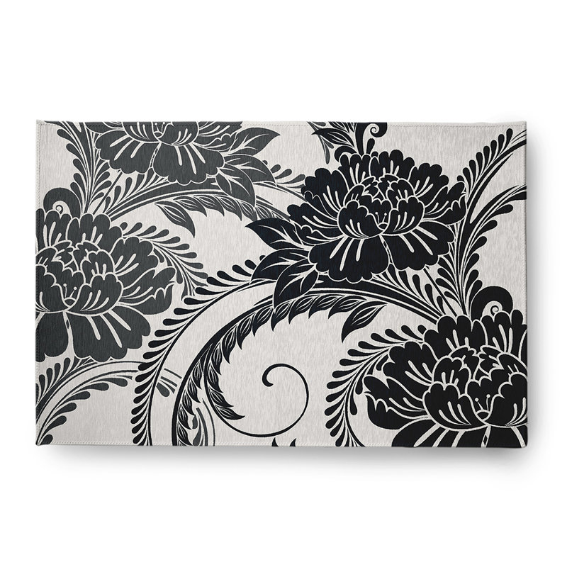 Chenille Floral Indoor Rug, Rectangle 4' x 6'