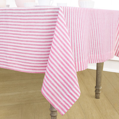Amalfi Stripe - 100% Pure Linen Tablecloth