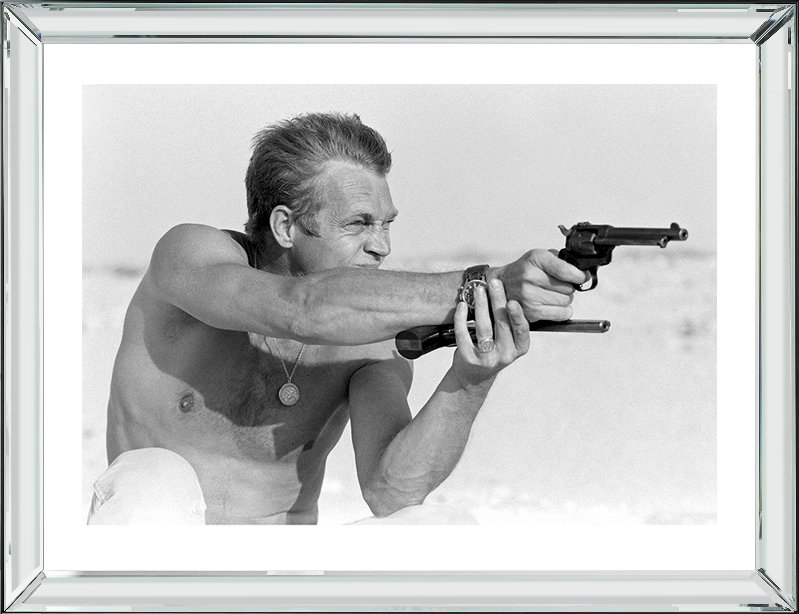 Steve Mcqueen Pistols - Print on Wood