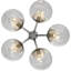 Lustre suspendu d'intérieur en chrome 5 lumières V2125 Clover