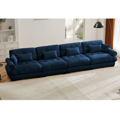 Canapé modulaire en velours surdimensionné Comfort