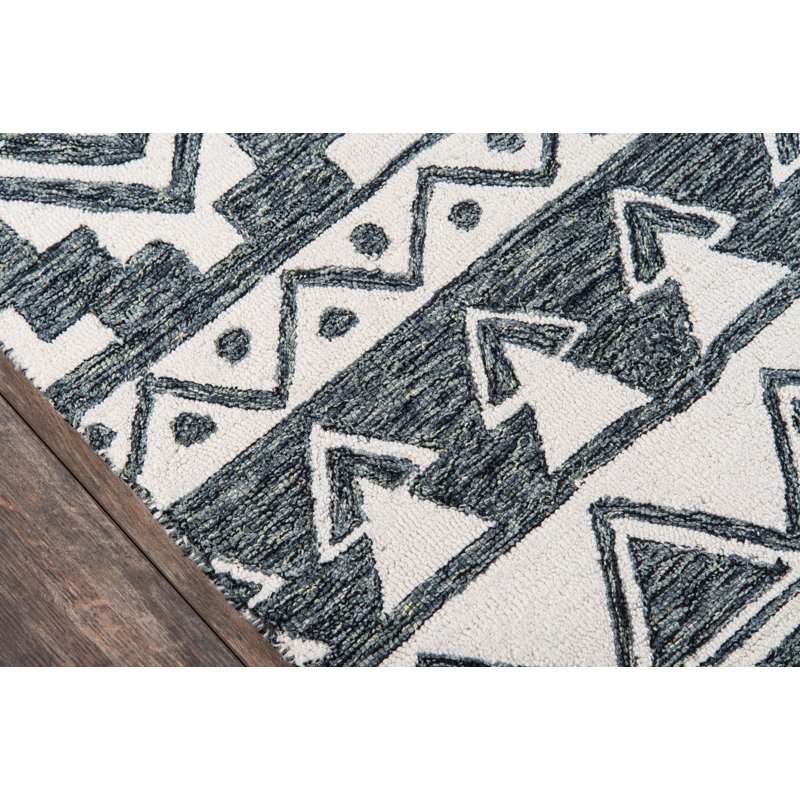 Adhley Wool Geometric Indoor Rug, Rectangle 2' X 3'