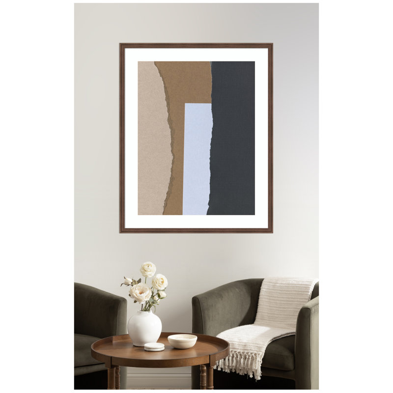 «Torn Paper No3» par Mareike Bohmer, reproduction d'art encadrée