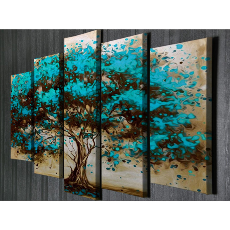 5 pièces, impression sur toile tendue