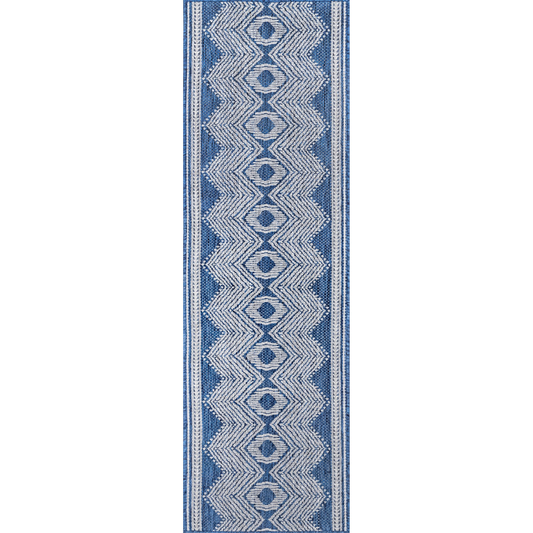 Alvina Blue Indoor/Outdoor Area Rug Foundry Select Rug 