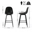 Swivel Upholstered Counter Stool with Metal Frame