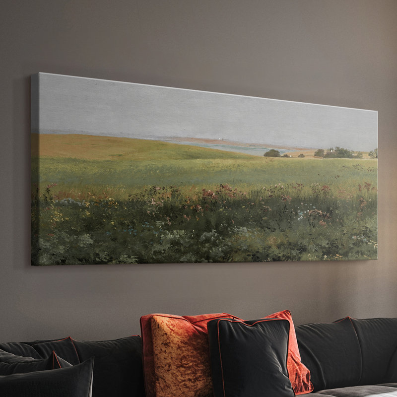 Série paysage - MLXVI - Toile tendue avec châssis - Prêt à accrocher, H 12 po x l 30 po