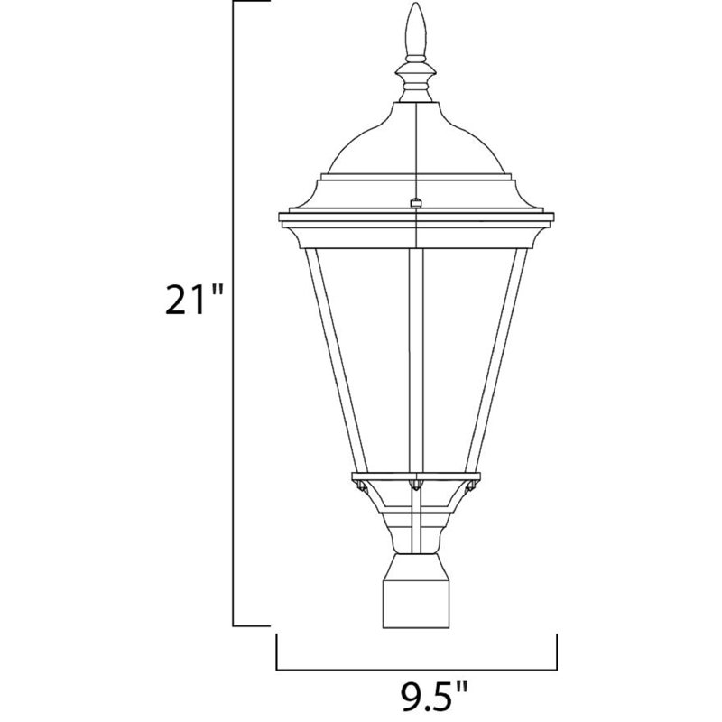 Tête de lanterne à 1 lumière H 22 po Aubreeann, Blanc