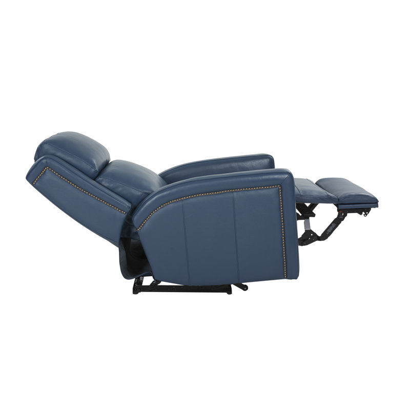 Fauteuil inclinable électrique Euphony Marisol Blue, Cuir véritable bleu
