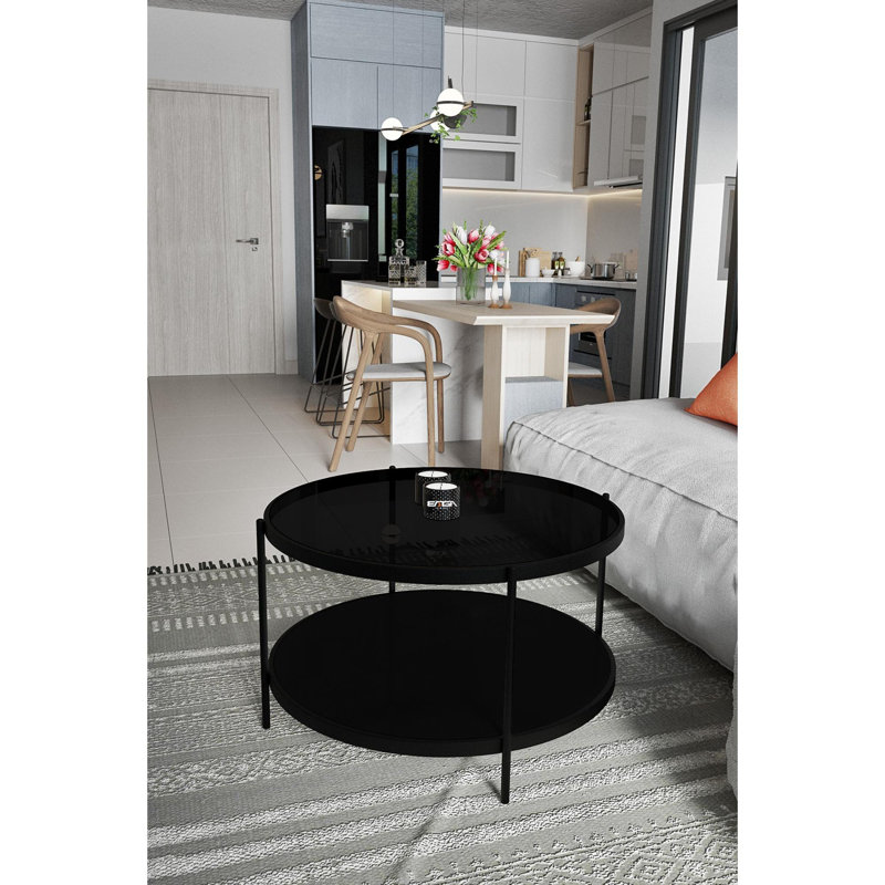 Glorias Coffee Table, Black/Fume