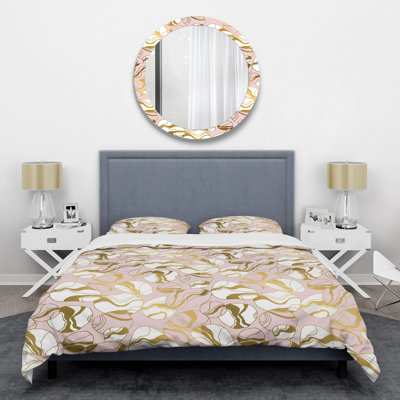 Glam Polyester Twill Abstract Duvet Cover