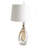 Amber Twist Lamp w/Silk Shade
