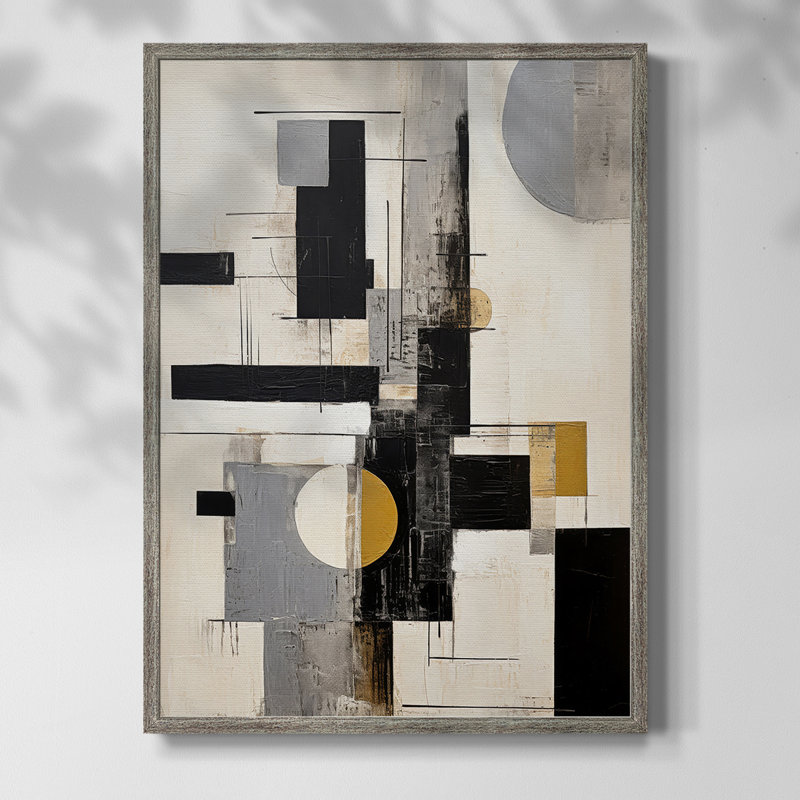 Reproduction encadrée ABSTRACT Series CCCCLXX - bois massif, H 21 po x l 17 po