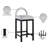Conrad Letcher Linen Textured Fabric Counter Stool-1357421430