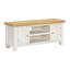 Cooksey Fully Assembled 2 Door Cabinet TV Stand with Media Shelves-856213284