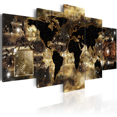 Continents of Bronze on Canvas, reproduction de 5 pièces