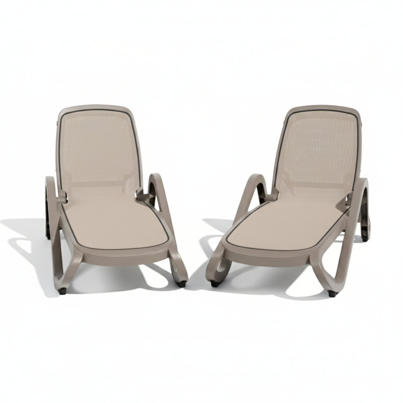 Alfa Long Reclining Double Chaise, Turtle Dove Beige