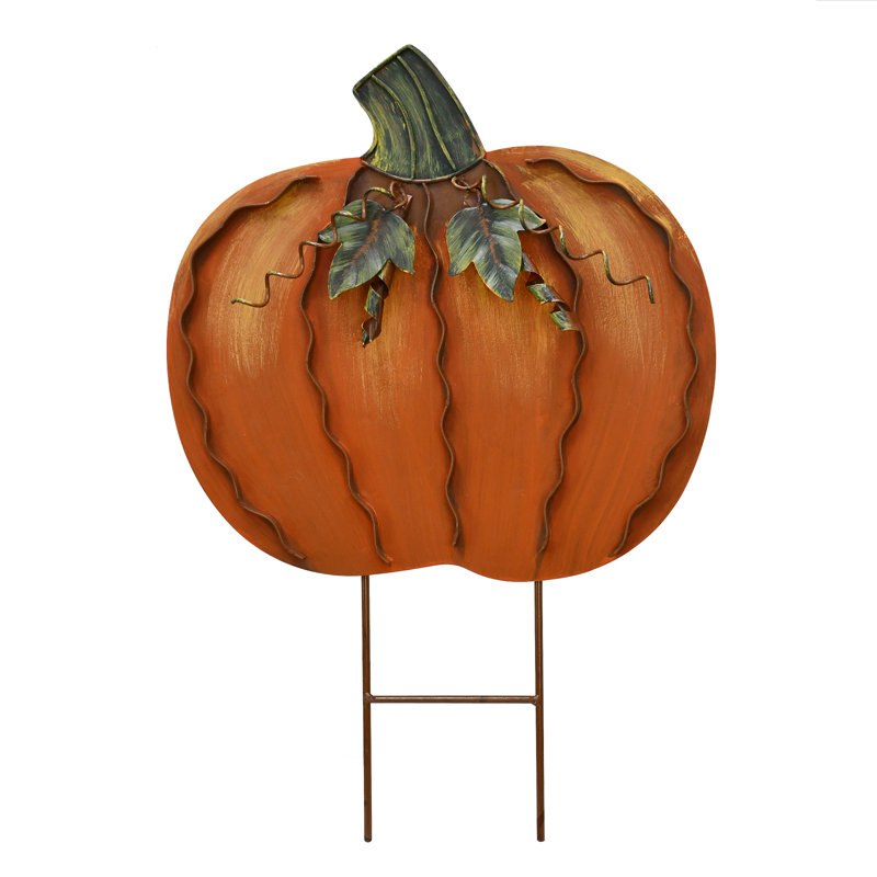 Piquet de jardin en métal 17 po, Orange