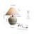 Handmade Rustic Ceramic Table Lamp With Linen Shade, Vintage Farmhouse Bedside Accent Lamp With Free LED Bulb