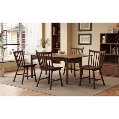 Solid Wood Windsor Dining Chairs Set of 4