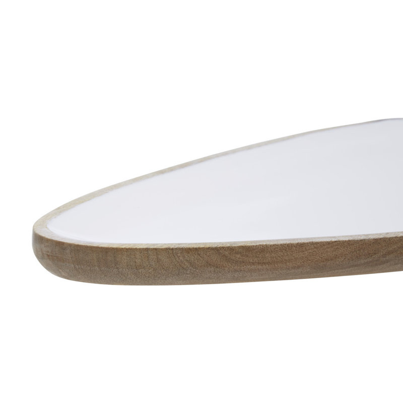 Gracie Oaks Moncada Wood Platter, 2cm H x 43cm W x 25cm D