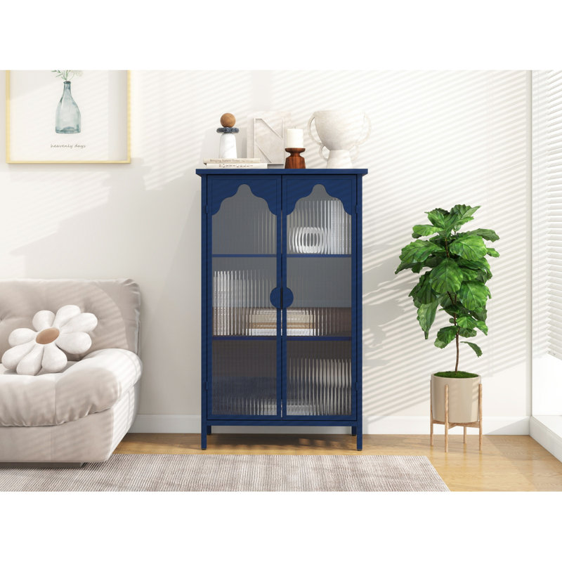Vitrine en métal avec portes en verre
