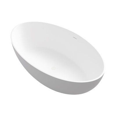 67" Premium Solid Surface Deep Soaking Bathtub