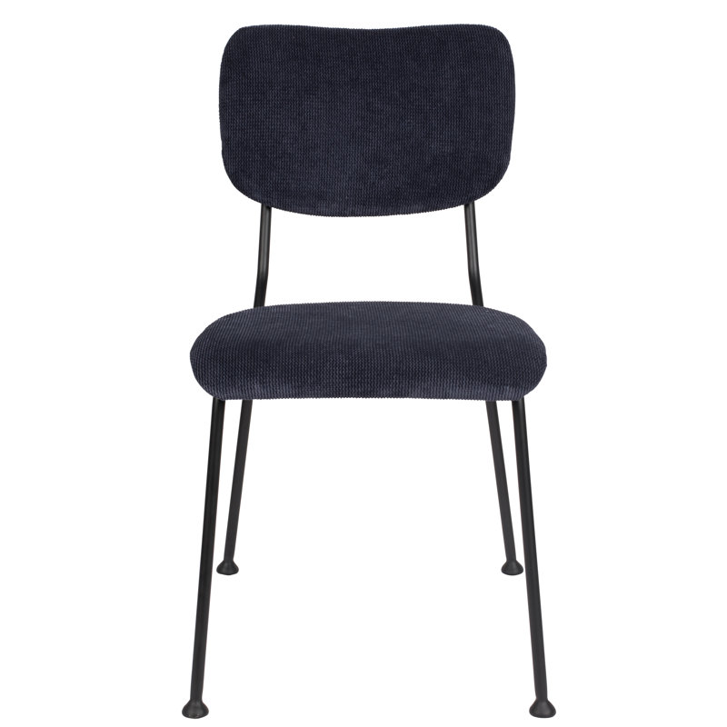 Benson Upholstered Dining Chair, Gray Blue