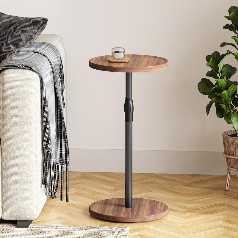 Petite table d'appoint ronde, Brun / Noir