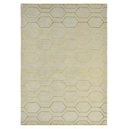 Arris Geometric Area Rug in Gray/Yellow