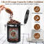 Contenant à café en acier inoxydable de 61 oz avec pelle, système de suivi des dattes, boîte hermétique pour les haricots et le thé