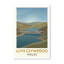 Llyn Clywedog, Wales - Romantic Reservoir and Rolling Hills Travel Poster. Giclee Print on Wrapped Canvas. Wall Art, Home Decor - Natural Landmarks, Wales 1 Piece Wrapped Canvas Wall Art-345427990