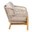  Fauteuil club d'extérieur Portofino - corde naturelle et bois d'acacia