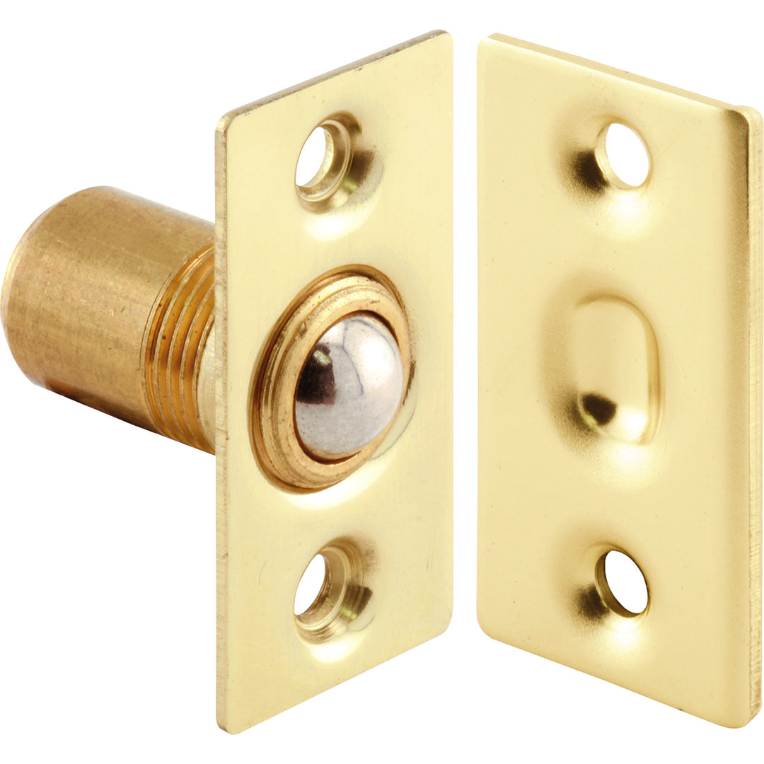Prime-Line Solid Brass Housing and Plates w/Steel Ball Catch and Inner Spring for Hinged Doors (Single Pack) Prime-Line 
