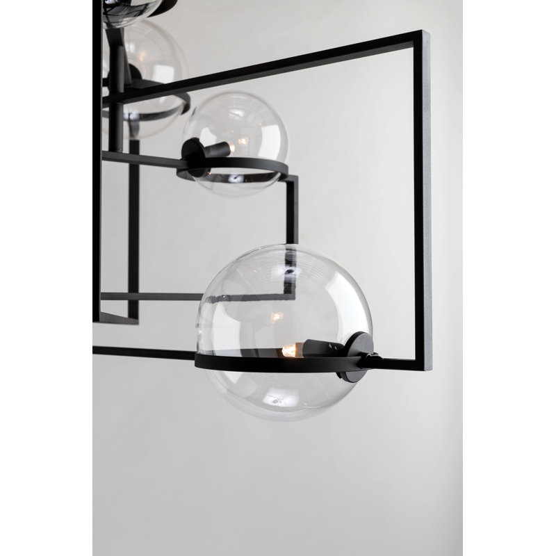 Lustre Elliot, Six lumières, H 24 po x l 30 po x P 30 po