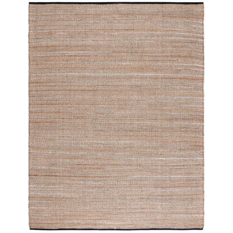 Erleen Flat Weave Jute/Cotton Rug in Light Brown/Beige, Rectangle 8' x 10'